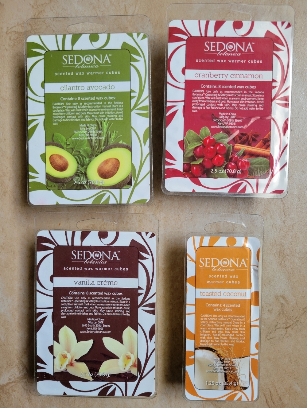 Sedona Botanica Scented Wax Warmer Cubes-Loy Of 4